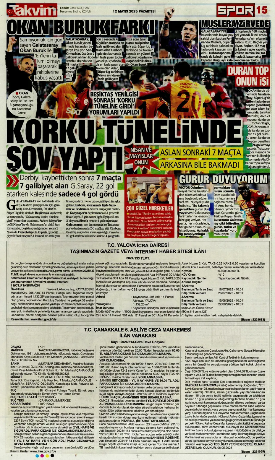 "Fenerbahçe'nin yeni golcüleri Jonathan David ve Abraham" | Sporun manşetleri - 23