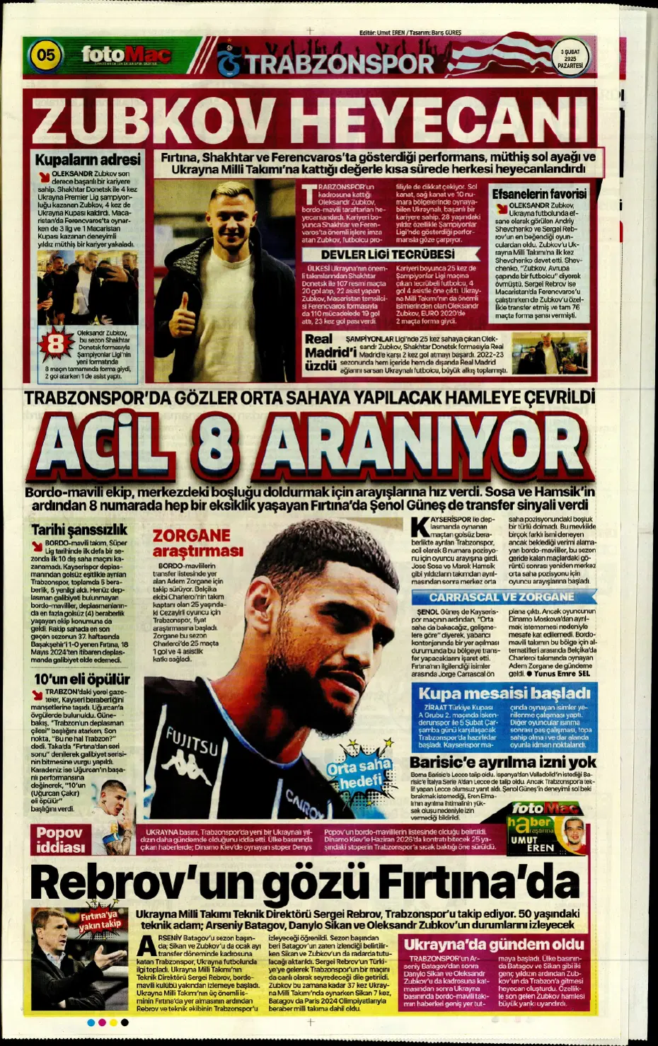 "Transferde Kartal haftası" | Sporun manşetleri - 8