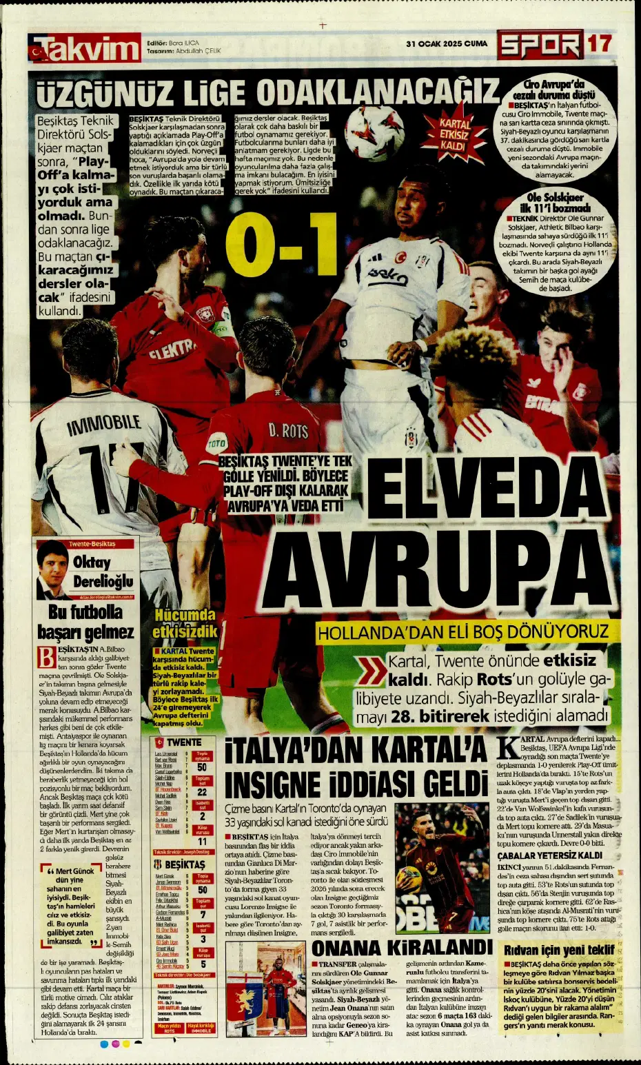 "Galatasaray ve Fenerbahçe play, Beşiktaş off" | Sporun manşetleri - 24