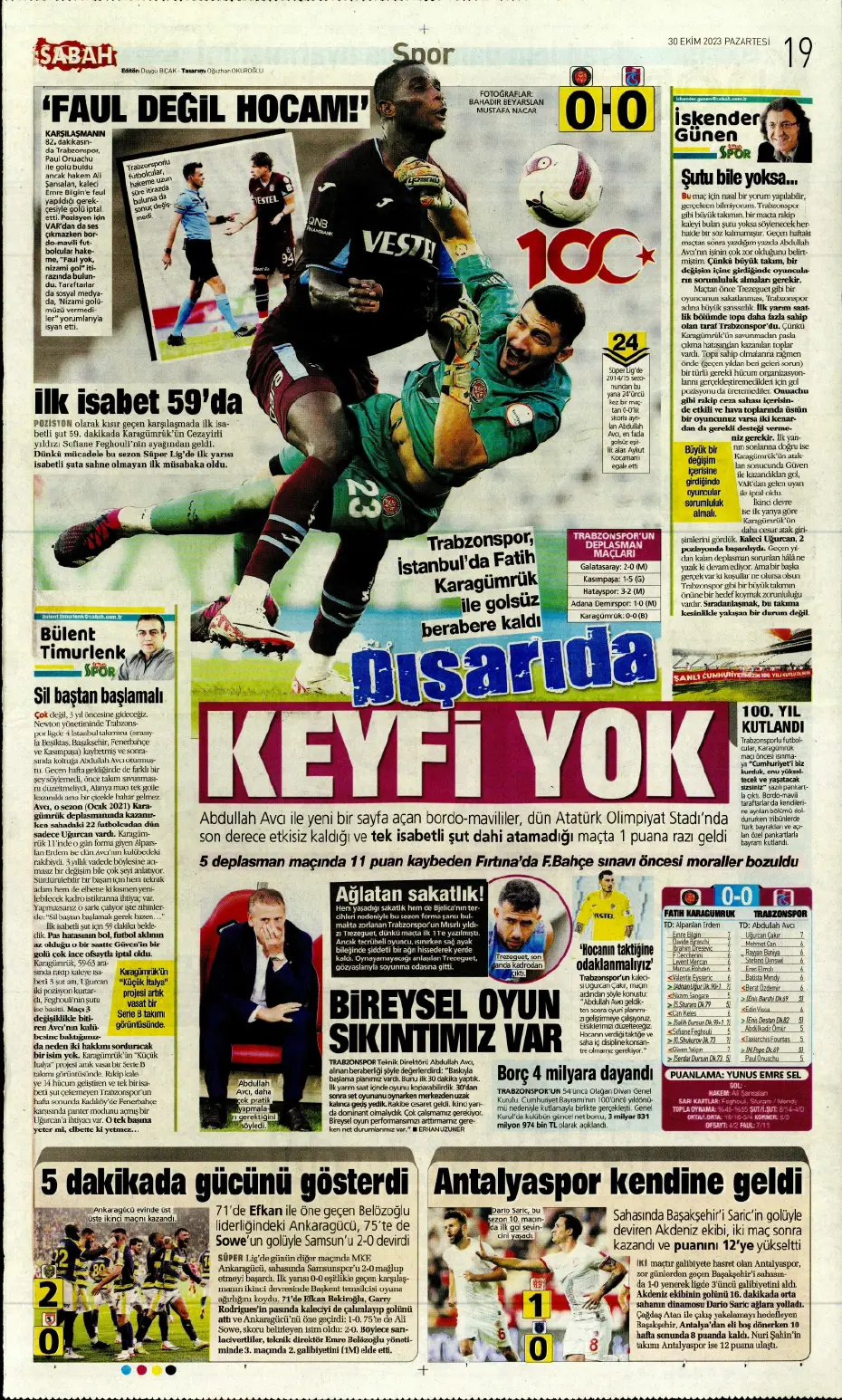 "Fenerbahçe kasırgası" | Sporun manşetleri (30 Ekim 2023) - 24