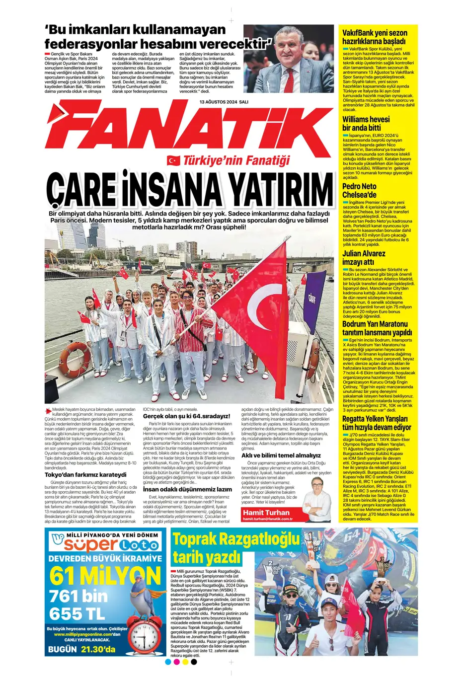 "Szymanski'ye 27 milyon euroluk teklif" | Sporun manşetleri - 8