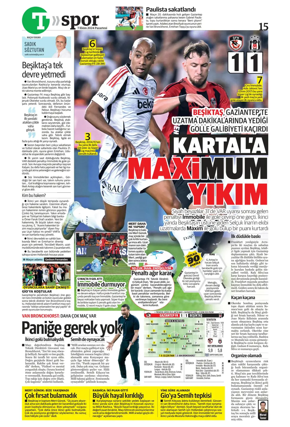 "Mourinho'dan Samsunspor'a yeni sistem" | Sporun manşetleri - 43