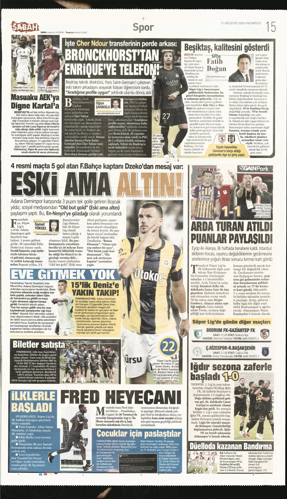 "Fenerbahçe'den 4 isim için İngiltere seferi" | Sporun manşetleri - 27