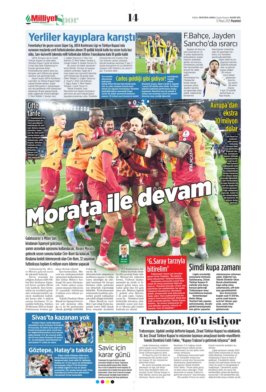 "Fenerbahçe'nin yeni golcüleri Jonathan David ve Abraham" | Sporun manşetleri - 15