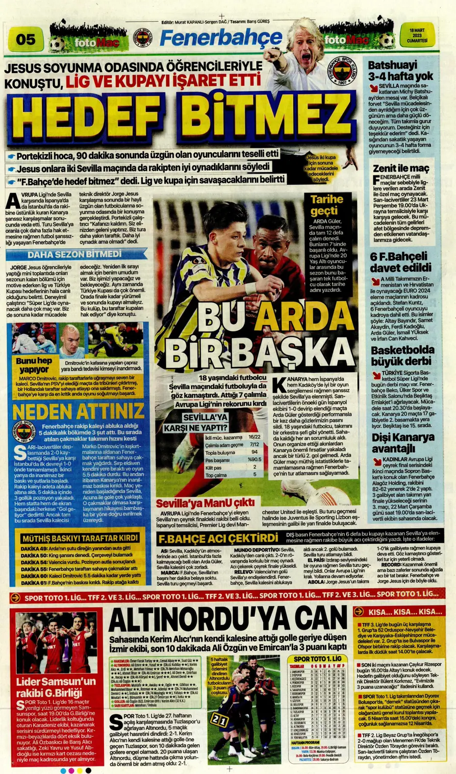 "Aslan yıkıldı" - Gazete manşetleri (18 Mart 2023) - 14