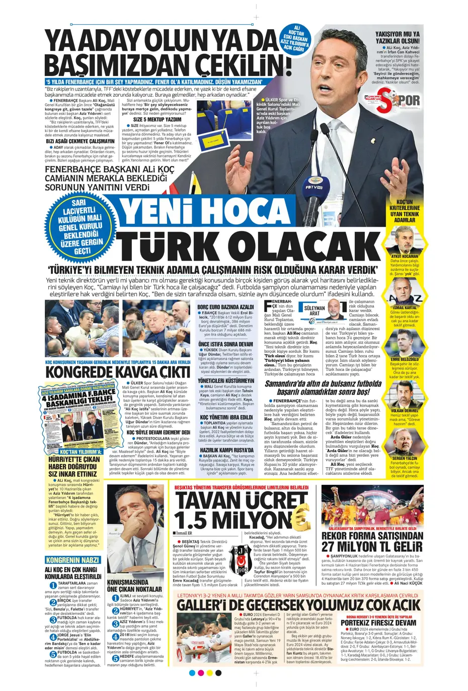 "Dzeko bavulları topluyor" Sporun manşetleri (18 Haziran 2023) - 12