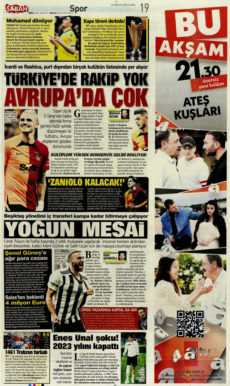 "Divock Origi F.Bahçe'ye doğru" | Sporun manşetleri (26 Mayıs 2023) - 20