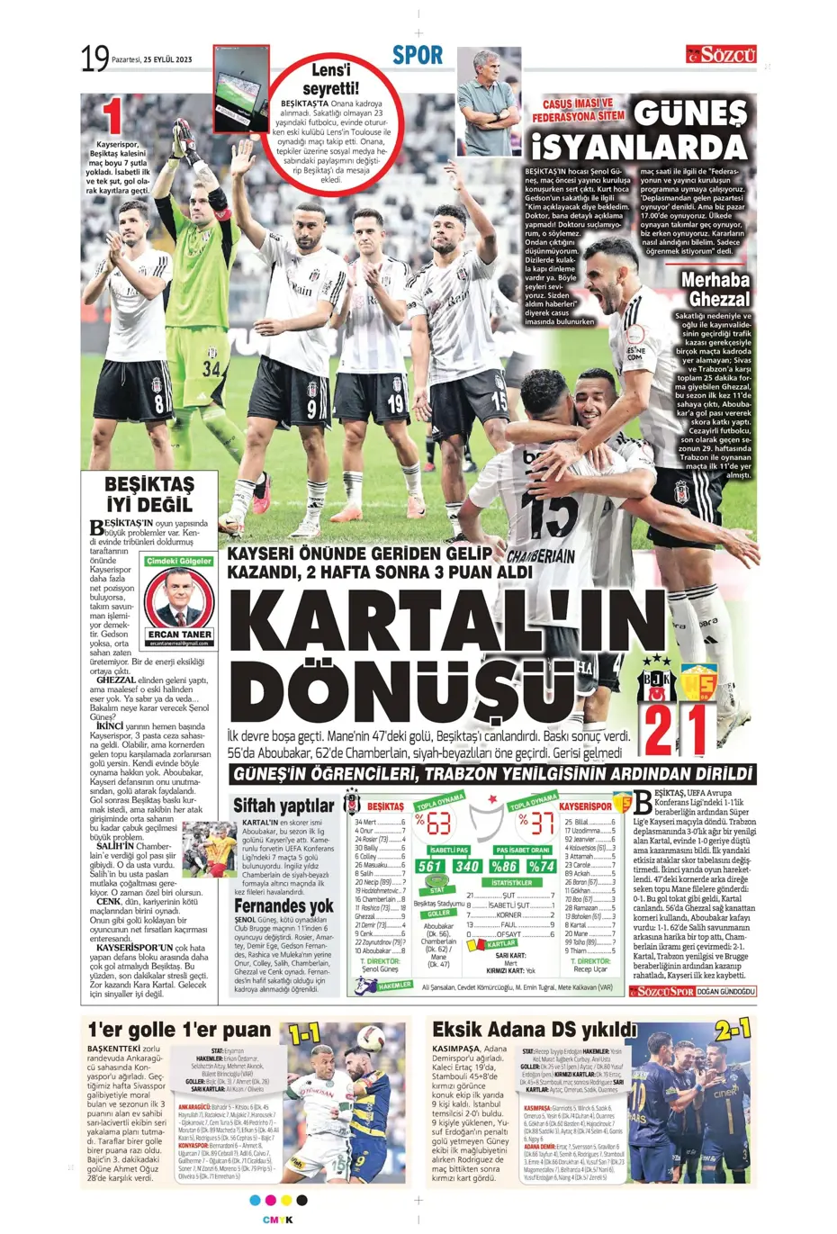 "Hesaplar Kahveci'den" | Sporun manşetleri (25 Eylül 2023) - 41