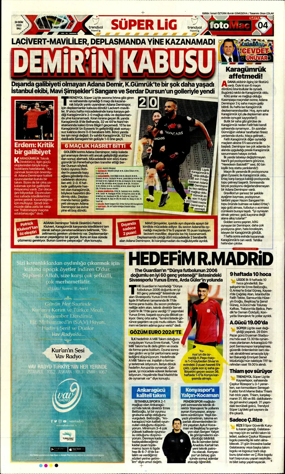 "Yine destan gecesi olsun" | Sporun Manşetleri - 16