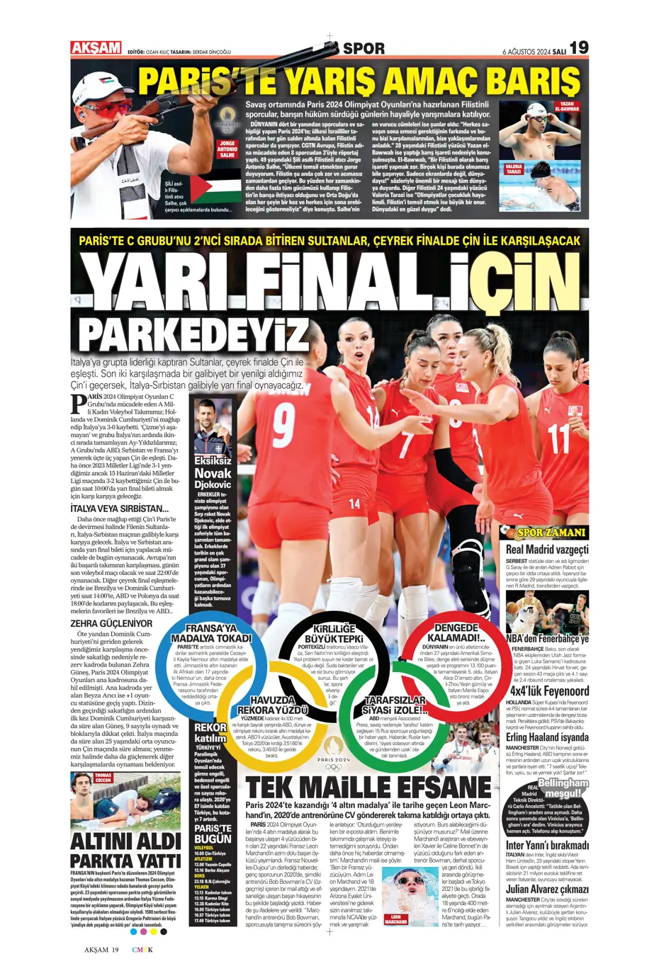 "Kartal'dan Cengiz sürprizi" | Sporun manşetleri (6 Ağustos 2024) - 6 "Kartal'dan Cengiz sürprizi" | Sporun manşetleri (6 Ağustos 2024) - 6