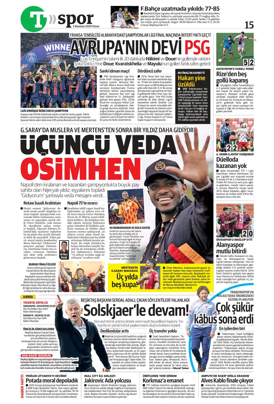 "Galatasaray'dan Lewandowski bombası" | Sporun manşetleri - 41