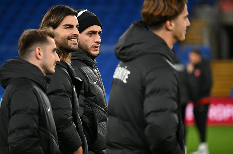 A Milli Futbol Takımı, Cardiff City Stadı'nda yürüyüş yaptı