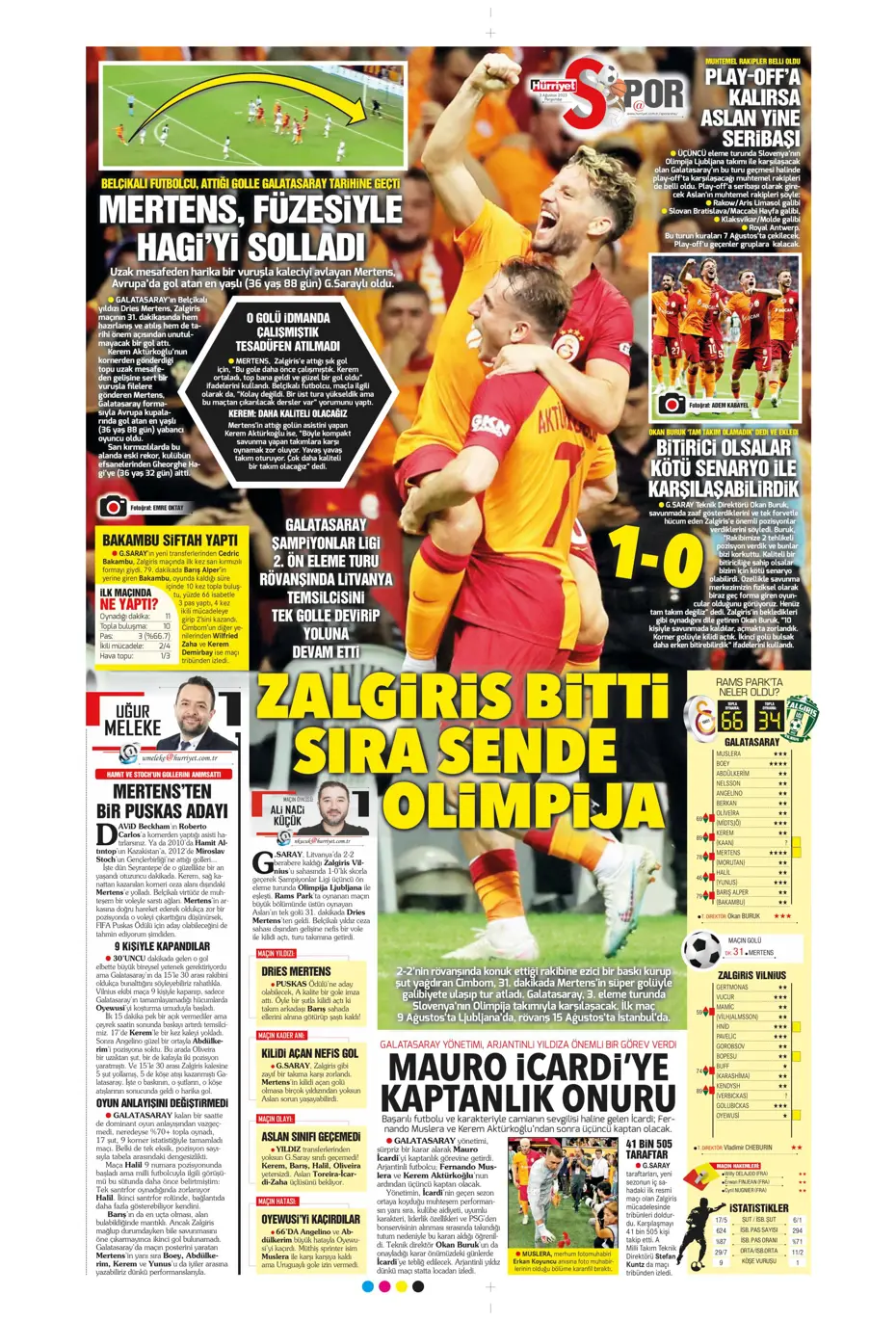 "Adım adım Devler Ligi'ne" | Sporun Manşetleri - 18