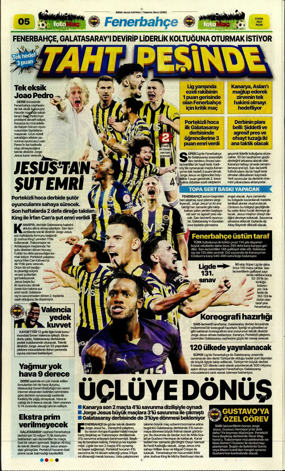 Sporun Manşetleri (8 Ocak 2023) - 15