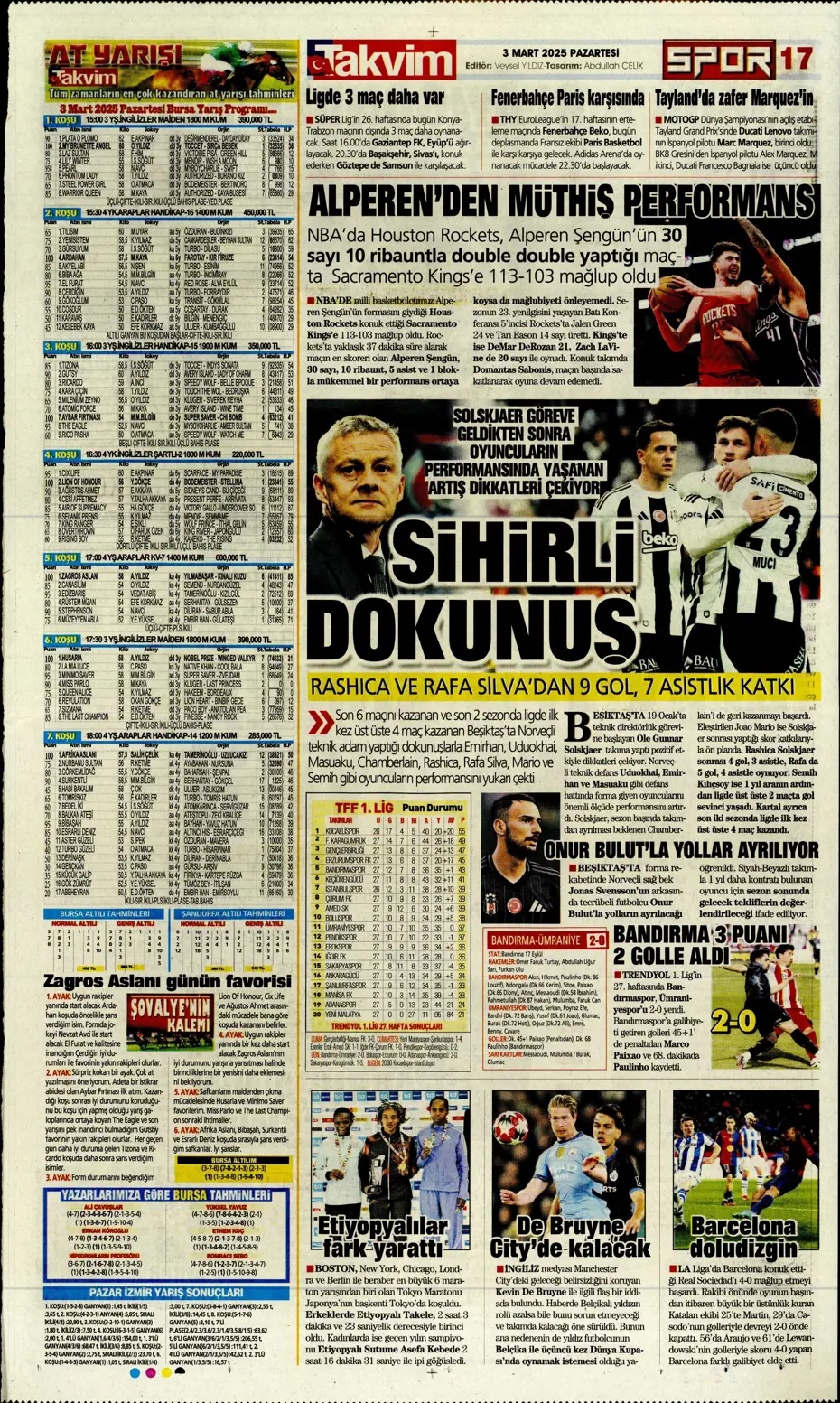 "Zirvede fark 4" | Sporun manşetleri - 33