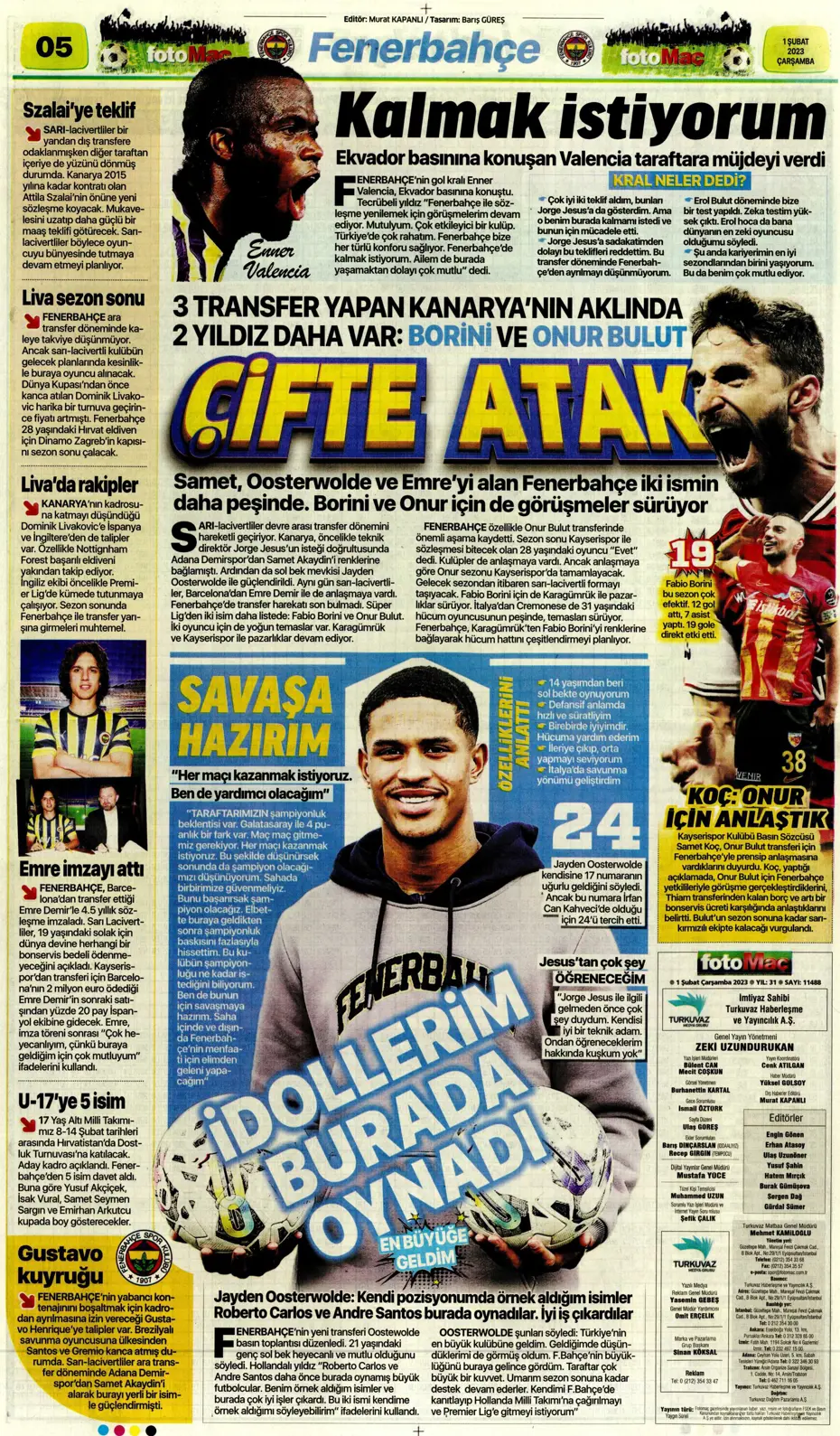 Sporun Manşetleri (1 Şubat 2023) - 14