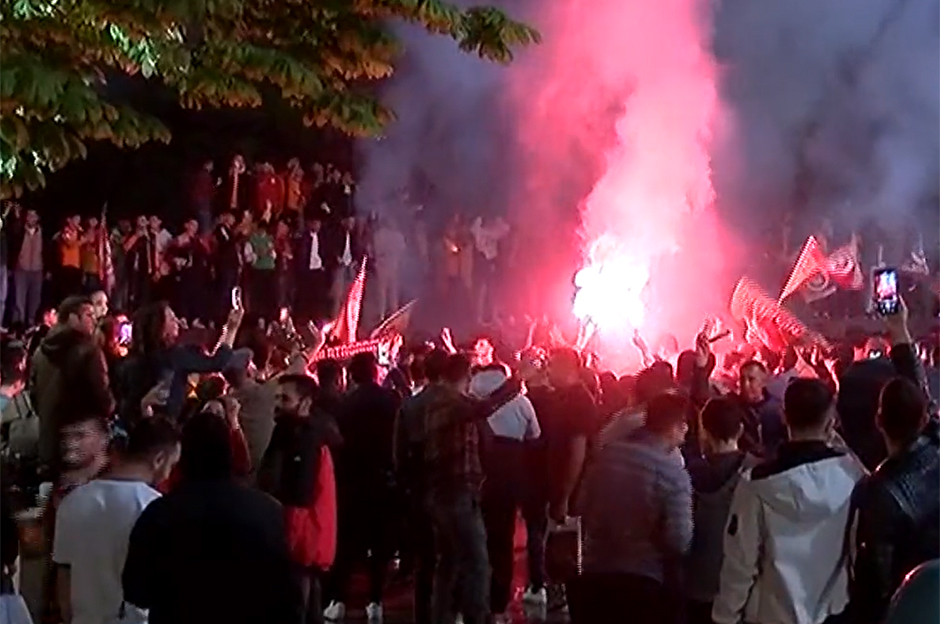 Ankara'da Galatasaraylıların şampiyonluk coşkusu
