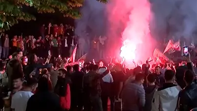 Ankara'da Galatasaraylıların şampiyonluk coşkusu