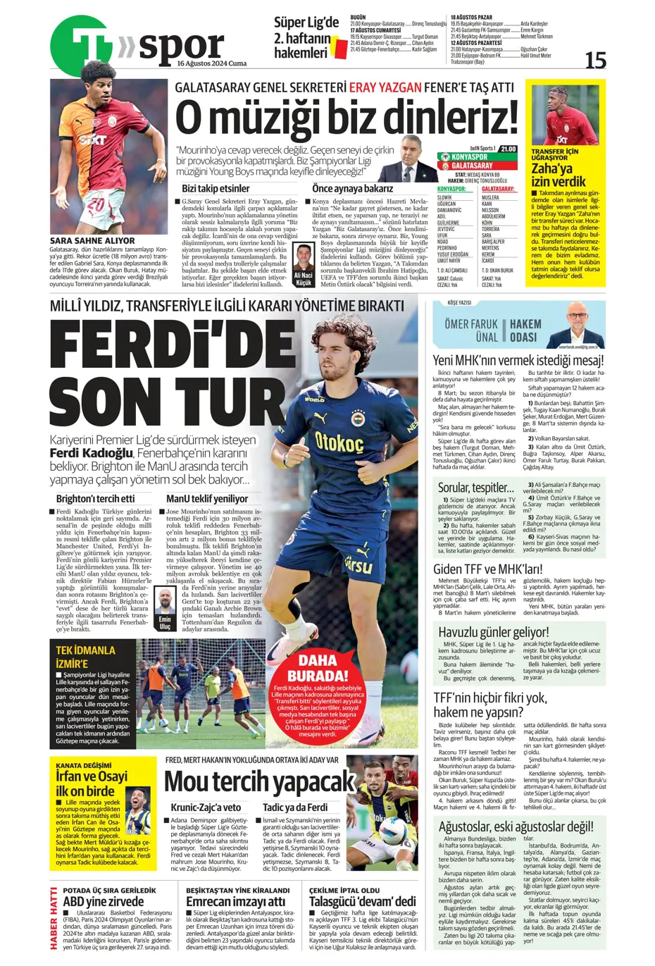 "Mateo Kovacic adım adım Fenerbahçe'ye" | Sporun manşetleri - 35 "Mateo Kovacic adım adım Fenerbahçe'ye" | Sporun manşetleri - 35