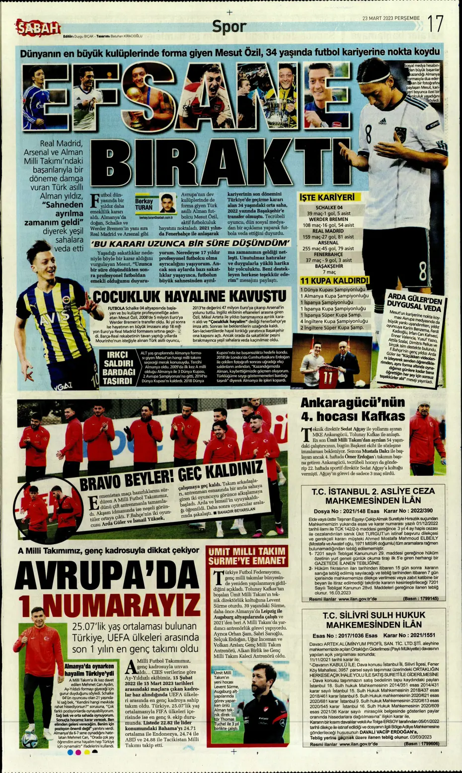 "Jesus'un derbi motivasyonu" - Gazete manşetleri (23 Mart 2023) - 26