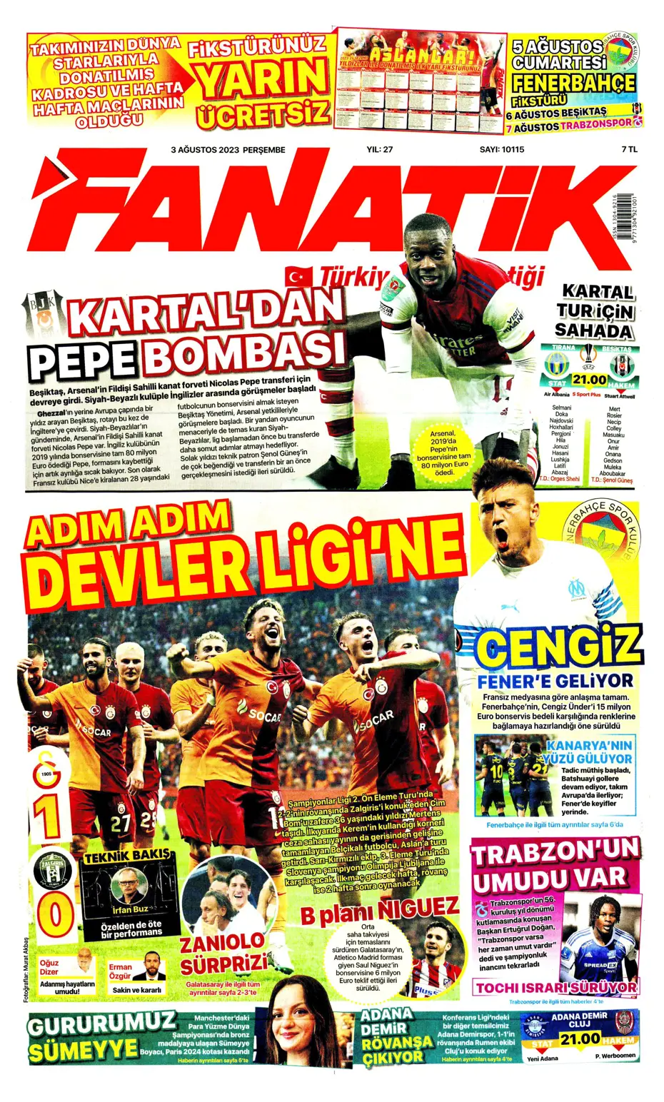 "Adım adım Devler Ligi'ne" | Sporun Manşetleri - 4