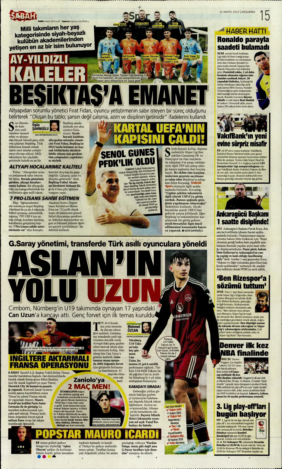 "Aslan'da taarruz başladı" | Sporun Manşetleri - 17