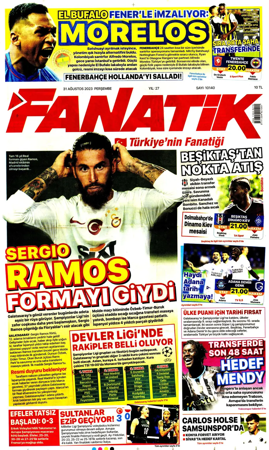 "Sergio Ramos formayı giydi" | Sporun manşetleri (31 Ağustos 2023) - 5 "Sergio Ramos formayı giydi" | Sporun manşetleri (31 Ağustos 2023) - 5