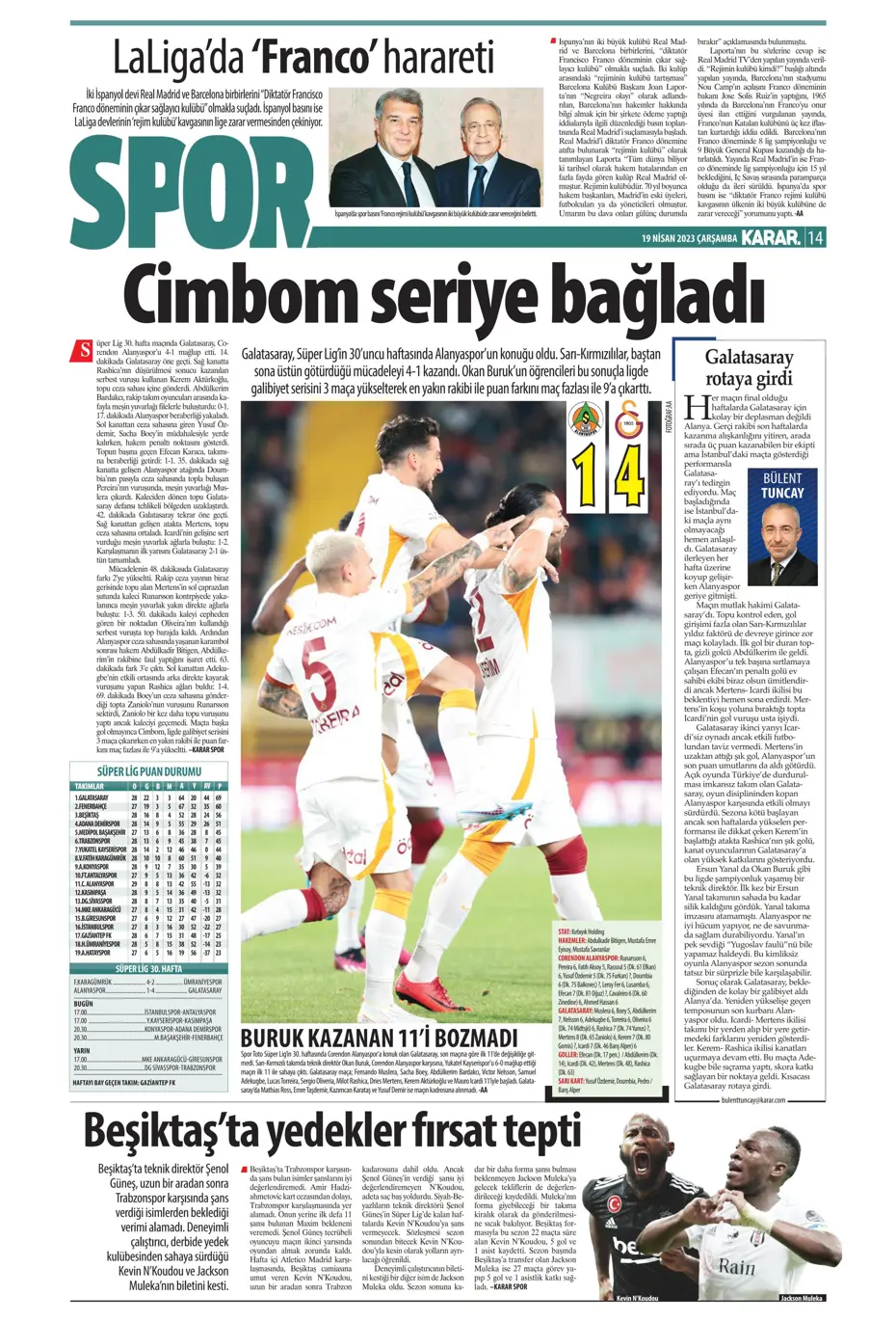 "Galatasaray'ın şov gecesi" | Sporun Manşetleri - 21 "Galatasaray'ın şov gecesi" | Sporun Manşetleri - 21