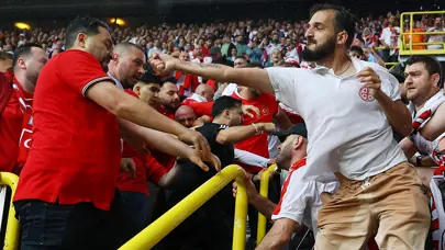 Türkiye-Gürcistan maçı öncesi kavga