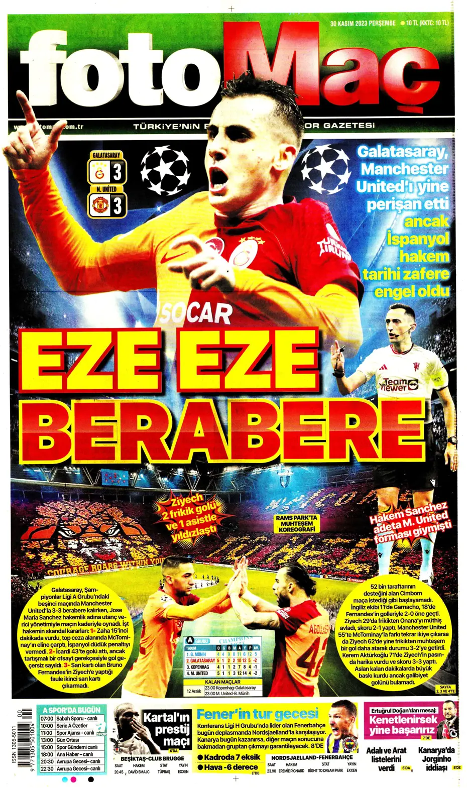 "Çok büyüksün Hakim Bey" | Sporun manşetleri (30 Kasım 2023) - 14 "Çok büyüksün Hakim Bey" | Sporun manşetleri (30 Kasım 2023) - 14