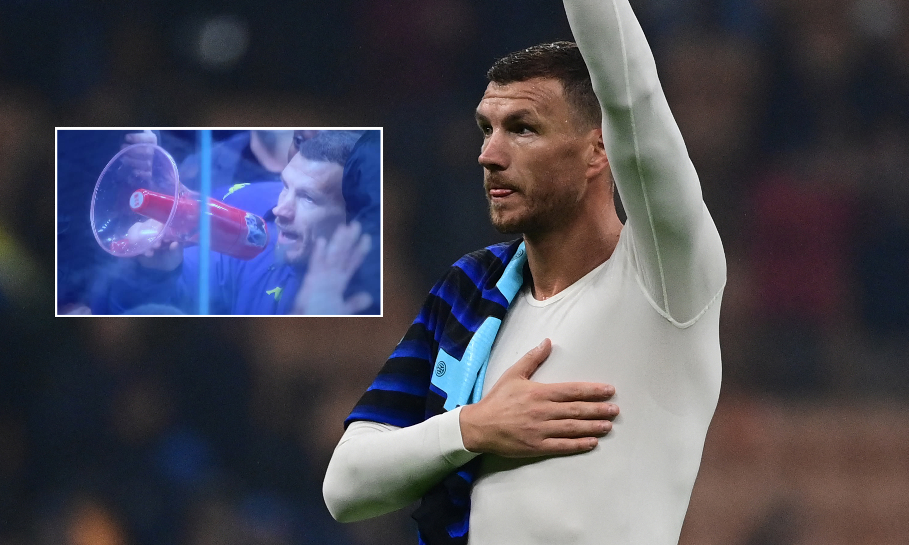Dzeko Megafonla Çıktı, Taraftar 'Sus!' Diye Susturdu: Fiorentina'da Gülme Krizleri!