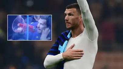 Edin Dzeko neye uğradığını şaşırdı: Taraftar tepki gösterince megafonu eline aldı
