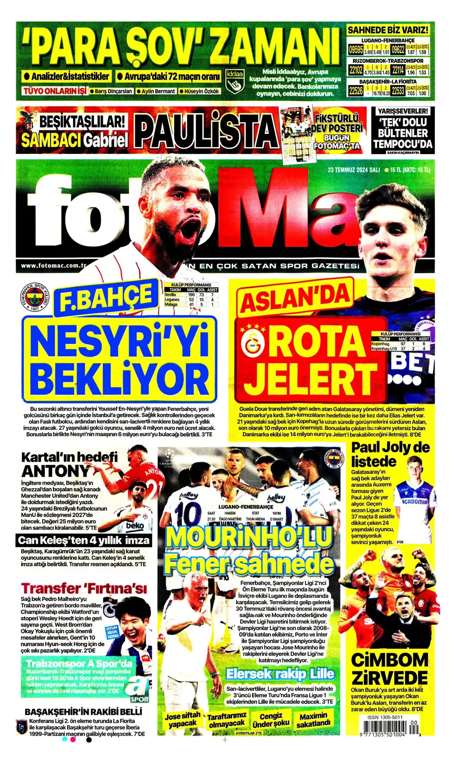 "Fenerbahçe'nin zamanı geldi" | Sporun manşetleri (23 Temmuz 2024) - 8 "Fenerbahçe'nin zamanı geldi" | Sporun manşetleri (23 Temmuz 2024) - 8