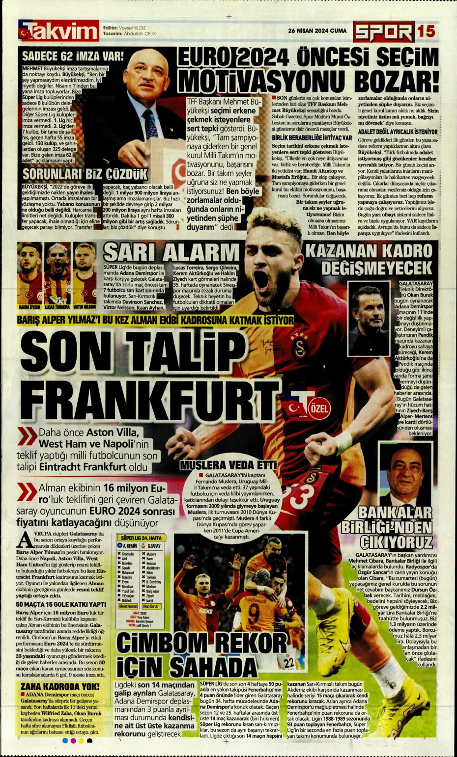 "Osayi Samuel'e 12 milyon euro" | Sporun manşetleri - 33