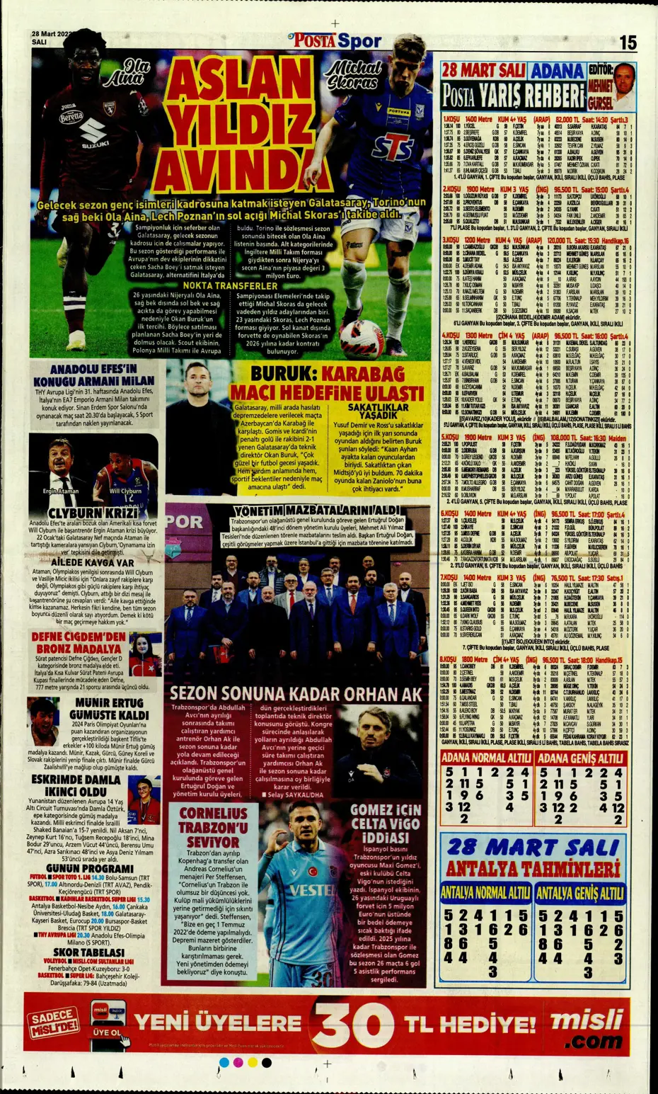"Vurduğumuz gol olsun" - Sporun manşetleri - 25