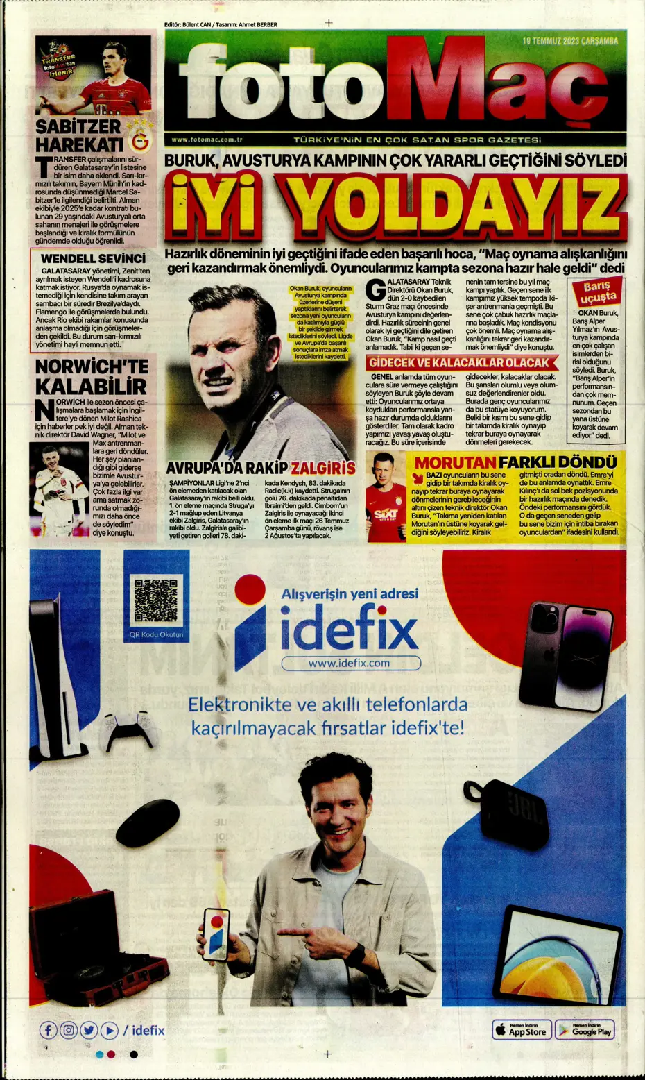 "Dünya Fenerbahçeliler Günü'nde taraftarlara 3 yıldız hediye" | Sporun manşetleri (19 Temmuz 2023) - 9 "Dünya Fenerbahçeliler Günü'nde taraftarlara 3 yıldız hediye" | Sporun manşetleri (19 Temmuz 2023) - 9