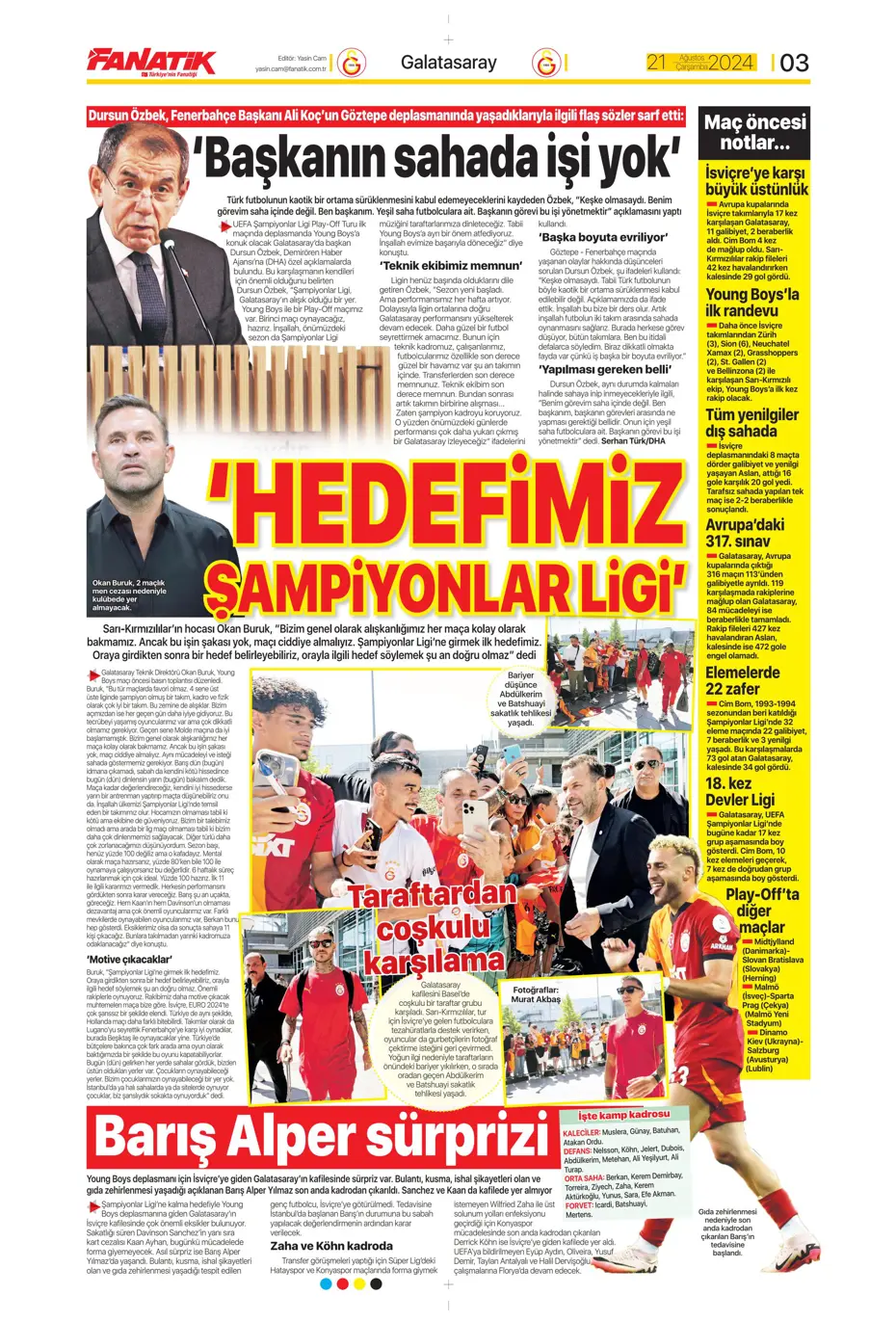 "Dev plan Anderson Talisca" | Sporun manşetleri - 5