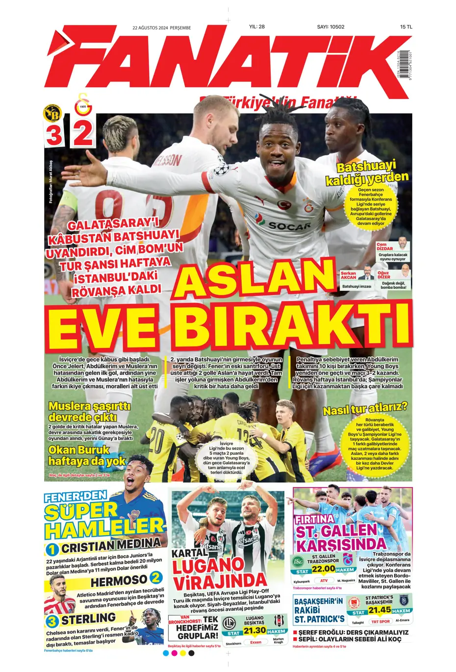 "Batman bile kurtaramadı" | Sporun manşetleri (22 Ağustos 2024) - 3 "Batman bile kurtaramadı" | Sporun manşetleri (22 Ağustos 2024) - 3