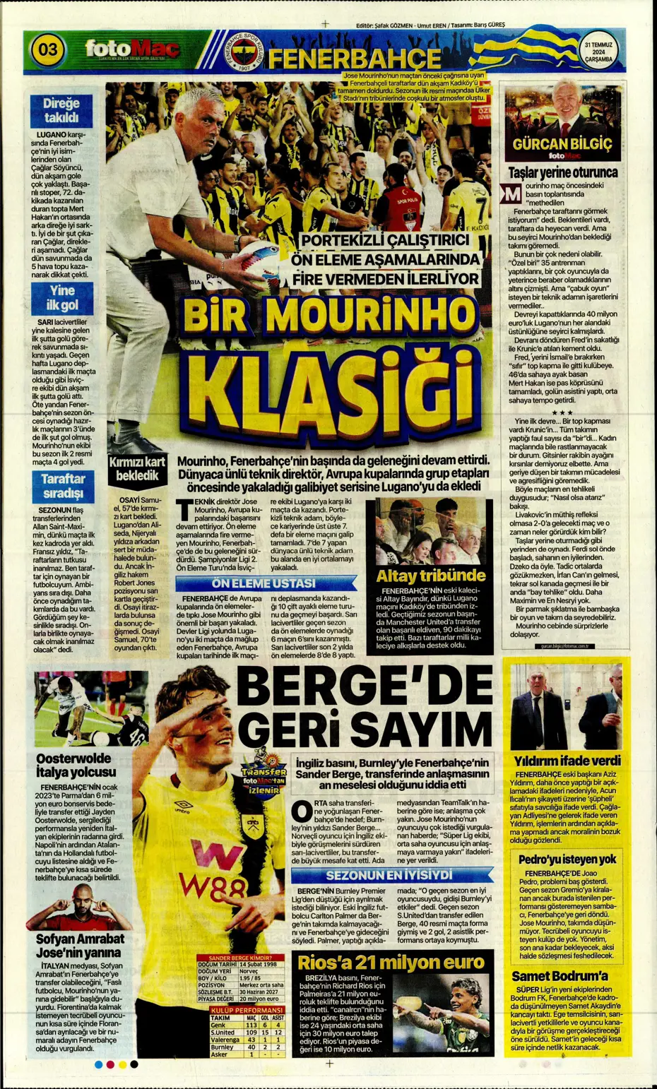 "Galatasaray'da orta sahada kriz var" | Sporun manşetleri - 12