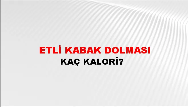 Etli Kabak Dolması