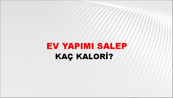 Ev Yapımı Salep