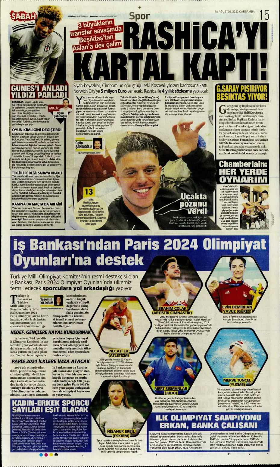 "Devler Ligi'ne kaldı 1 adım" | Sporun Manşetleri - 31