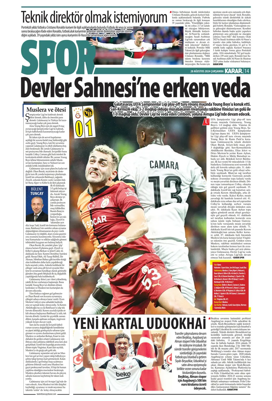 "Galatasaray'ın kabus gecesi" | Sporun manşetleri - 19