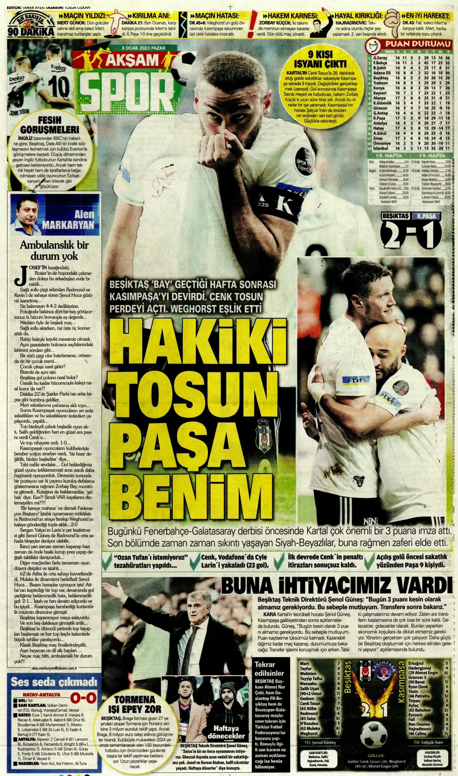 Sporun Manşetleri (8 Ocak 2023) - 4