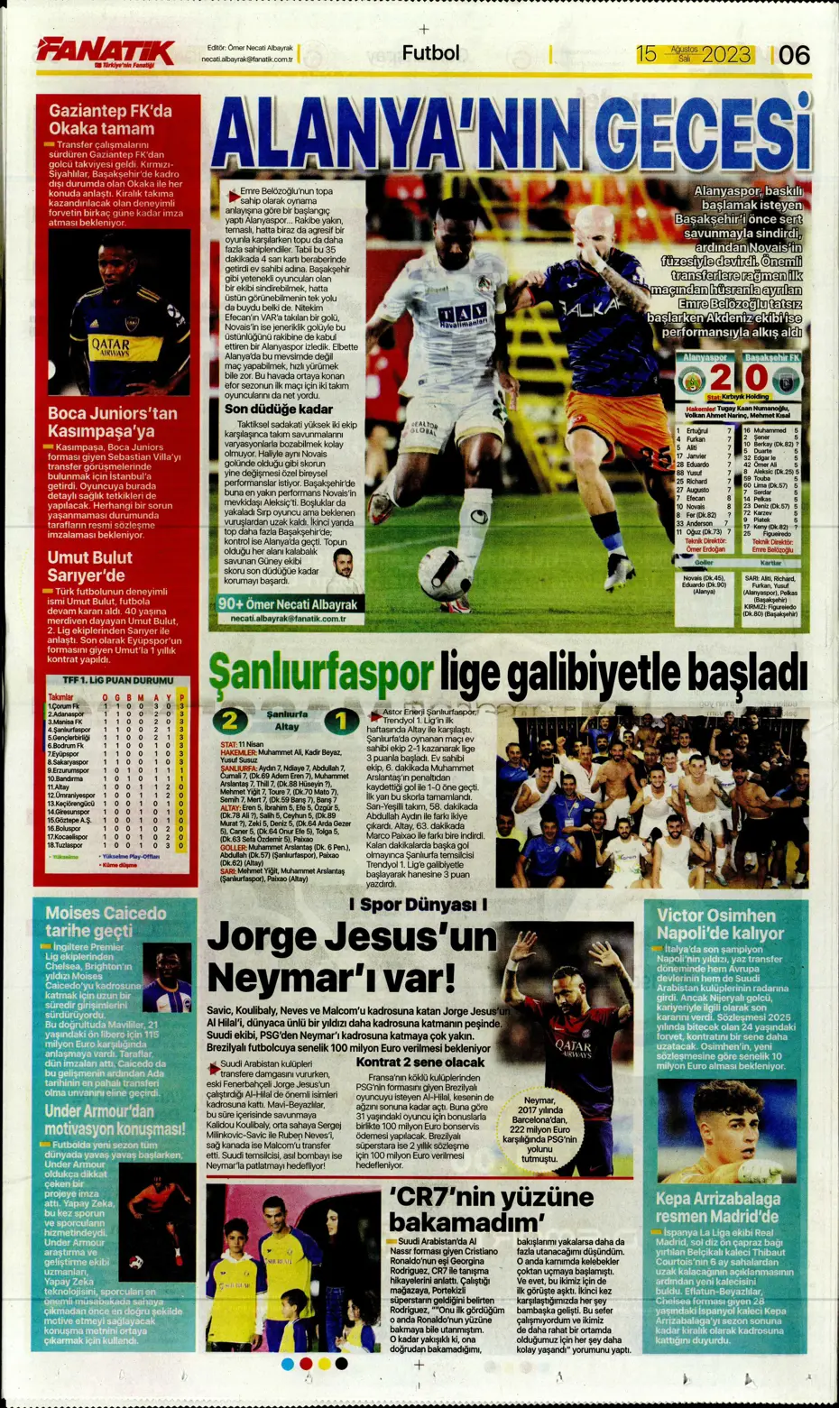 "Kartal'ı Gedson uçurdu" | Sporun Manşetleri - 7