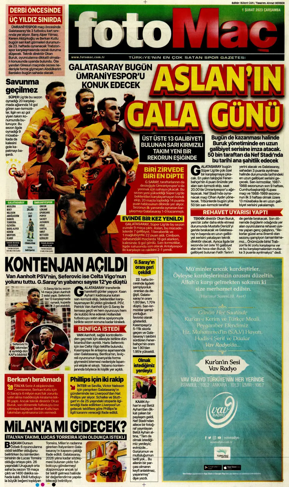 Sporun Manşetleri (1 Şubat 2023) - 16