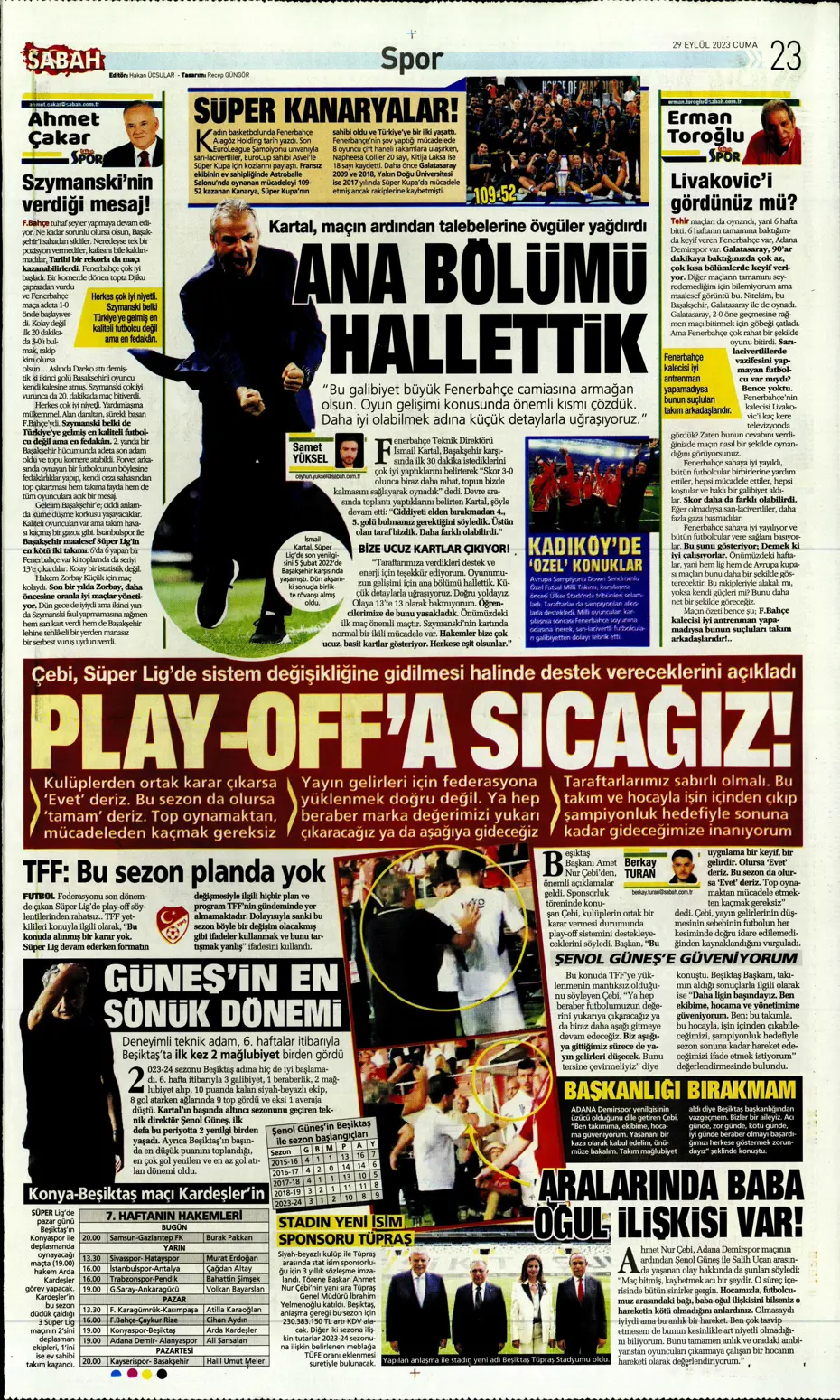 "Fenerbahçe gollerle coştu" | Sporun Manşetleri - 25 "Fenerbahçe gollerle coştu" | Sporun Manşetleri - 25