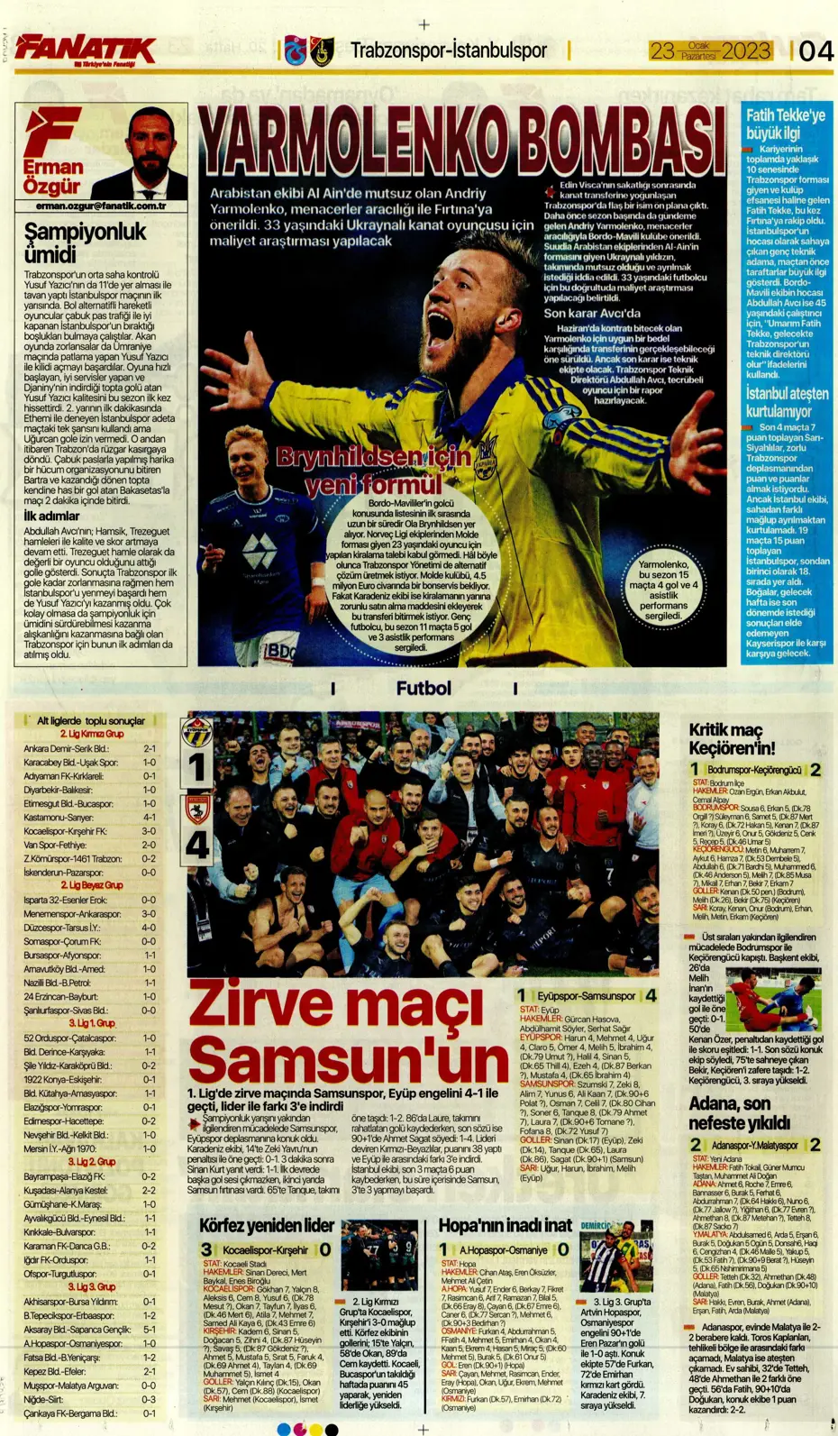 Sporun manşetleri (23 Ocak 2023) - 9
