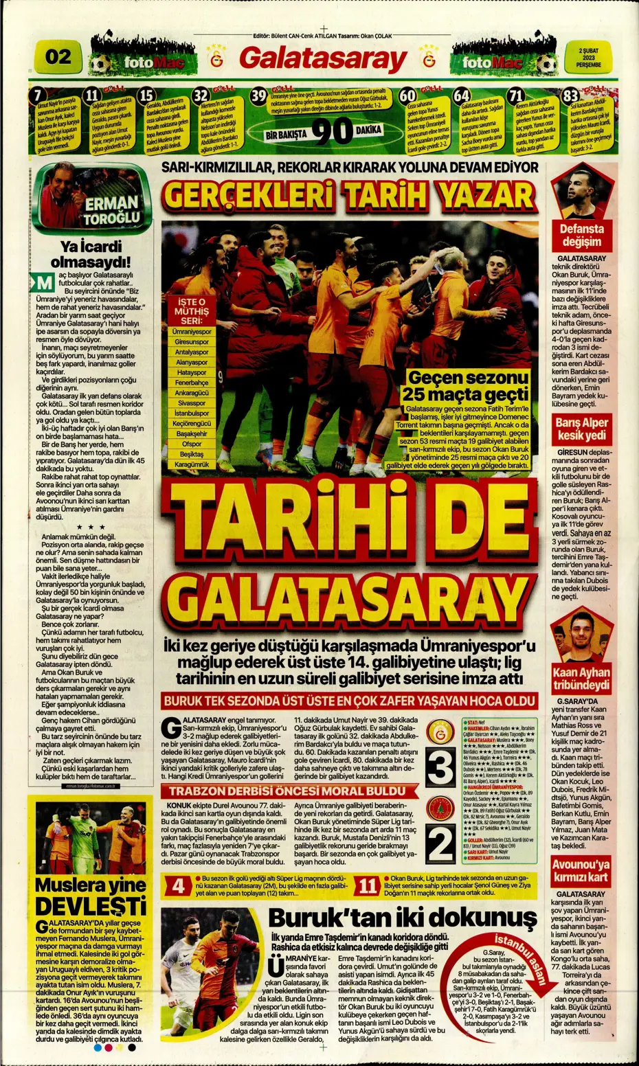 Sporun Manşetleri (2 Şubat 2023) - 16