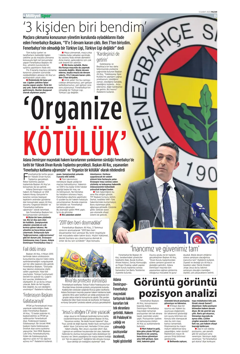 Sporun Manşetleri (5 Şubat 2023) - 27
